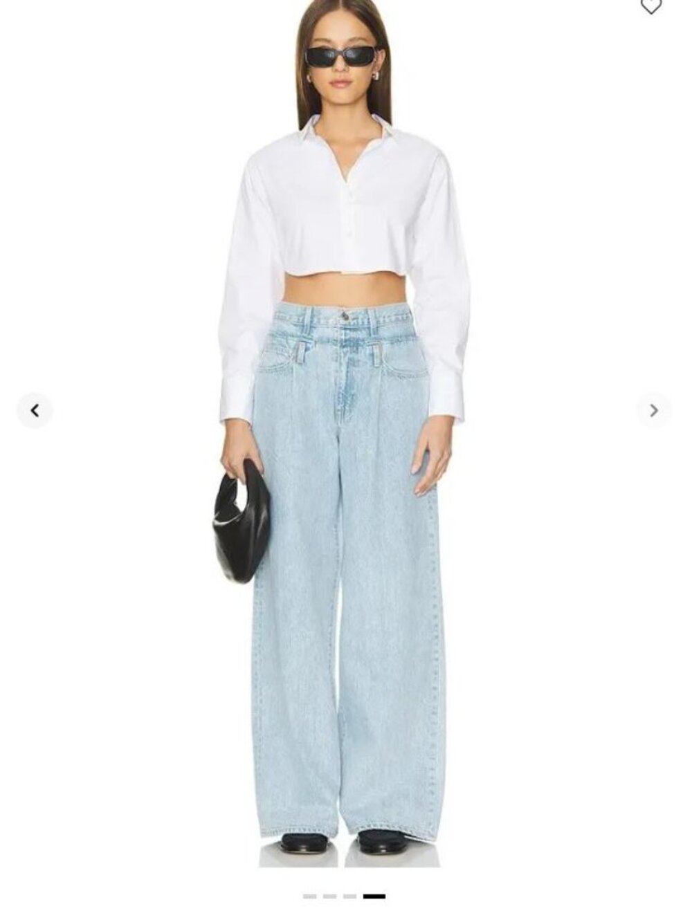 SLVRLAKE  Re-Work Eva Taylor Wide Leg Baggy Jeans in Light Wash Sz 32